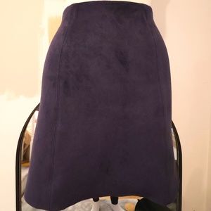 Babaton navy blue suede skirt size 2